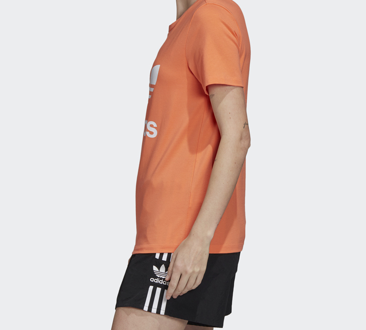 Женская футболка adidas originals (кораллово-розовая) — фото 5