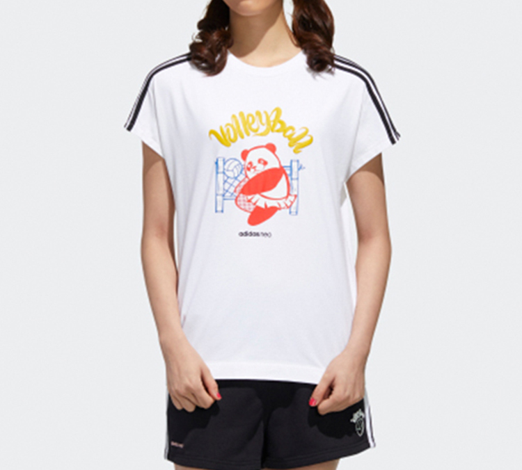 Женская футболка adidas (белая) — фото 3