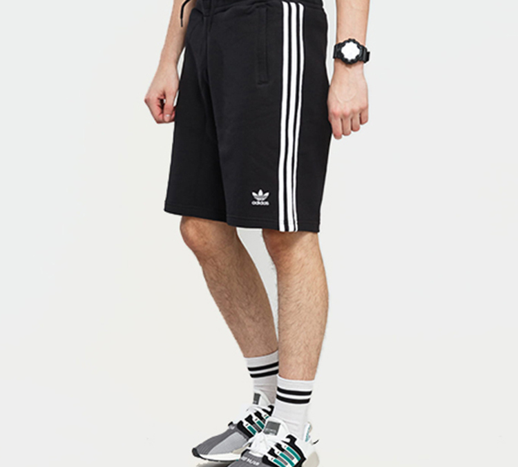 Мужские штаны adidas originals 3-Stripe Short (черный) — фото 7