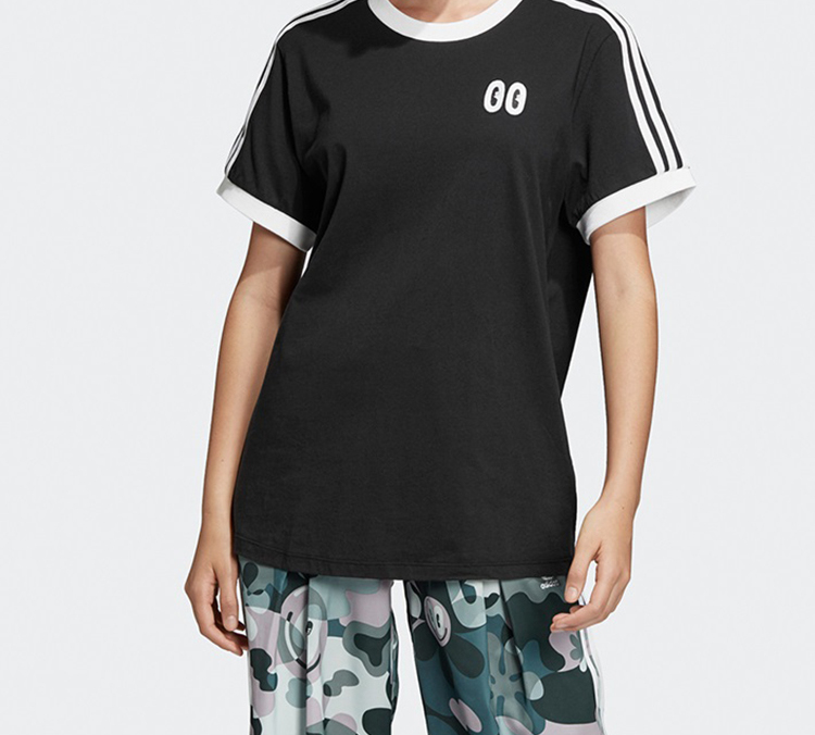 Женская футболка adidas originals T (черный) — фото 6