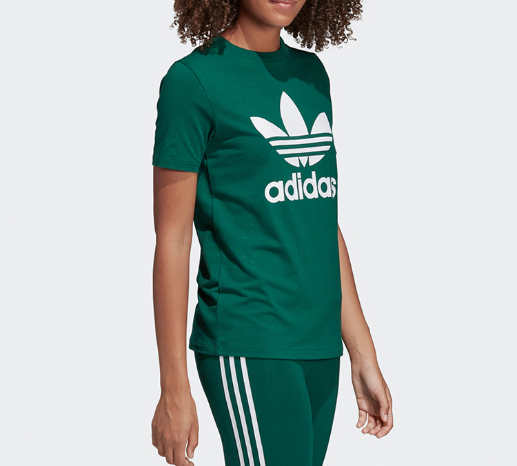 Женская футболка adidas originals (темно-зеленая) — фото 6