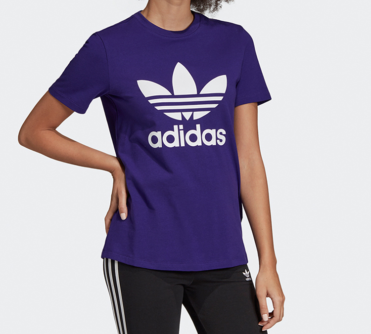 Женская футболка adidas originals (темно-фиолетовая) — фото 6
