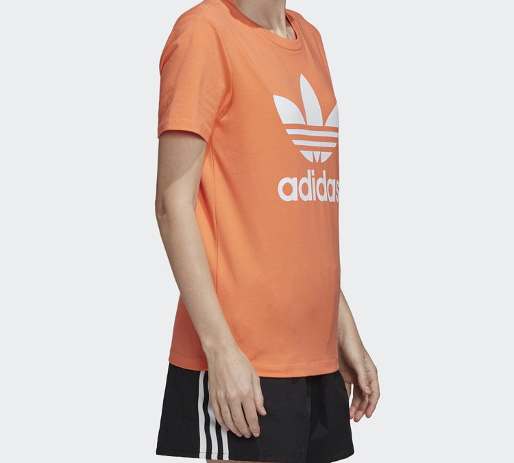 Женская футболка adidas originals (кораллово-розовая) — фото 6