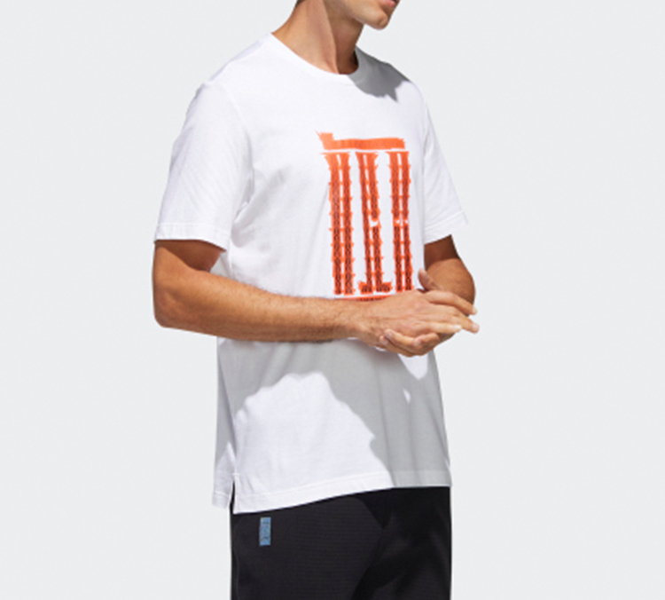 Мужская футболка adidas T (белая) — фото 5
