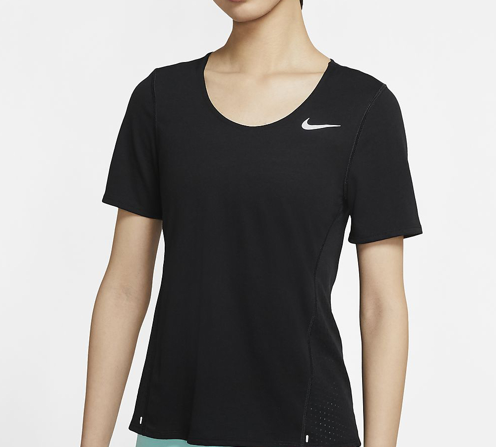 Nike Set in Sleeve Running T Shirt Women’s Black