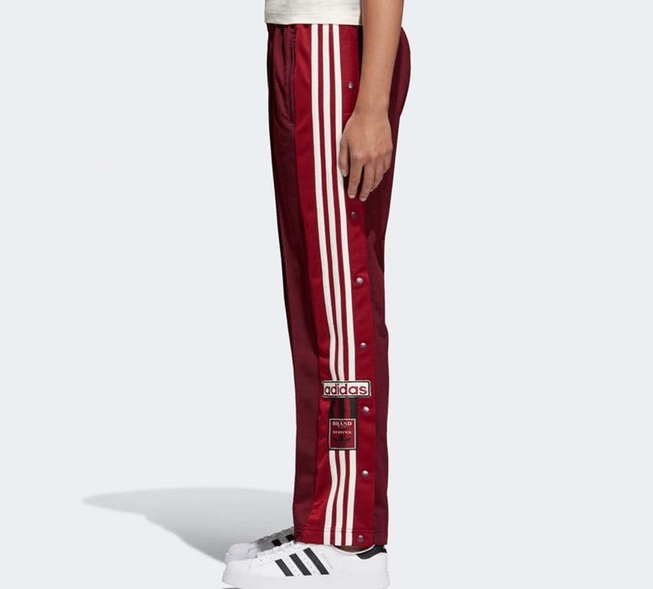 Женские штаны adidas originals (бордовые) — фото 5