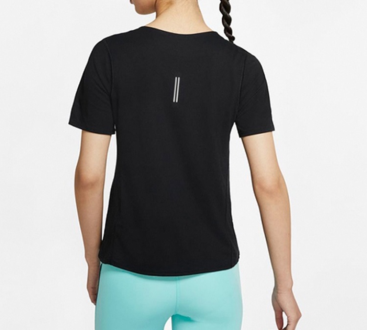 Nike Set in Sleeve Running T Shirt Women’s Black