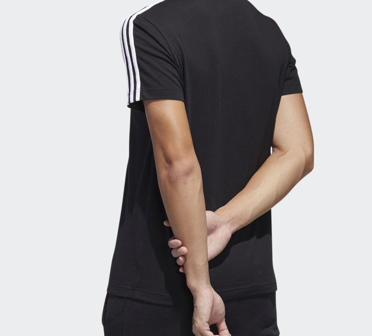 Мужская футболка adidas neo (черная) — фото 4