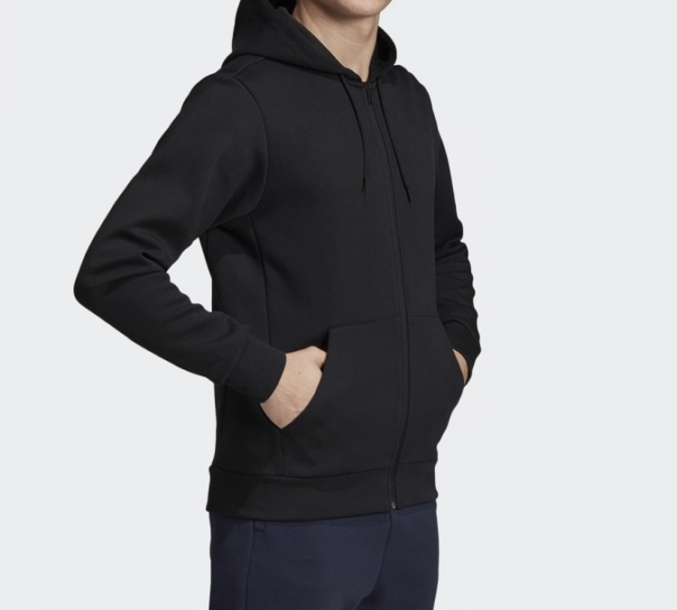 Мужская куртка adidas M Mh Plain Fz (черный) — фото 4
