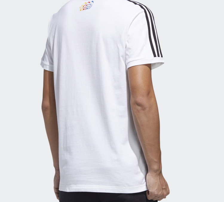 Мужская футболка adidas neo (белая) — фото 5