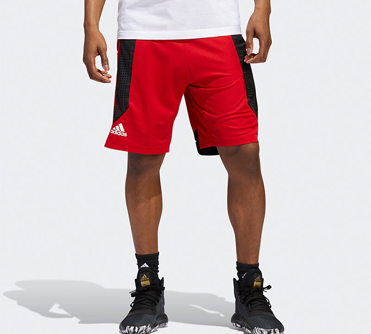 Adidas Basketball Shorts Men’s Light Scarlet Moderate Straight Fit Pants