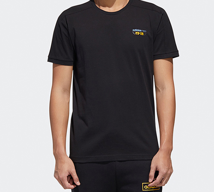 Мужская футболка adidas neo T (черная) — фото 3