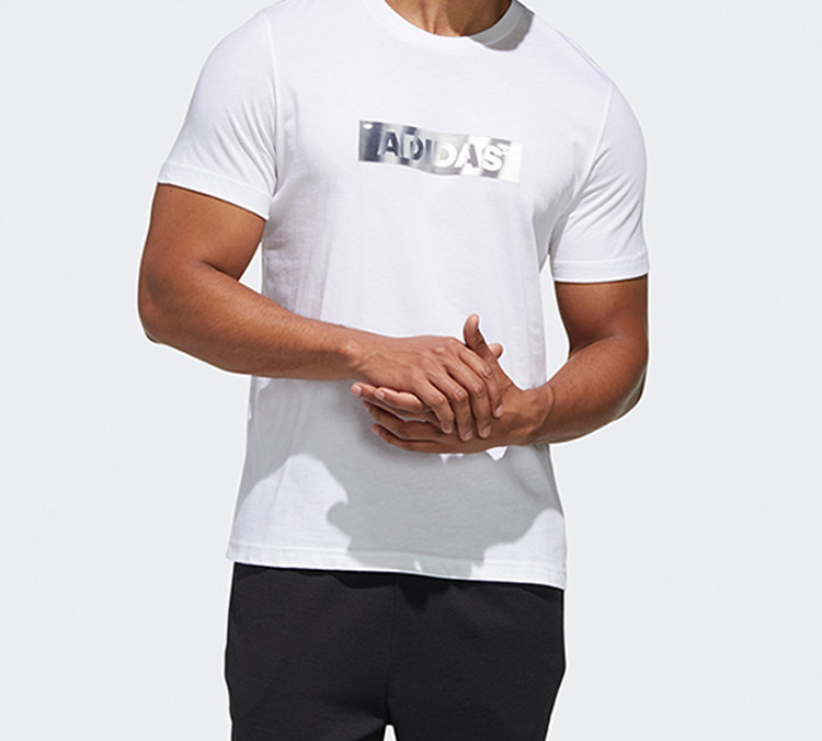 Мужская футболка adidas Mh Gfx T Lng (белая) — фото 3