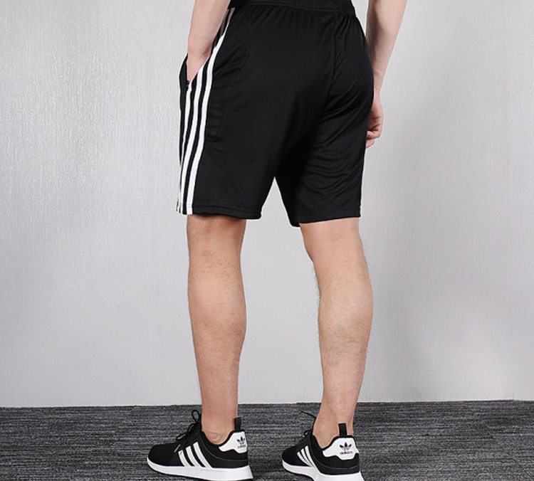 Мужские шорты adidas Striped Книт (черные) — фото 4