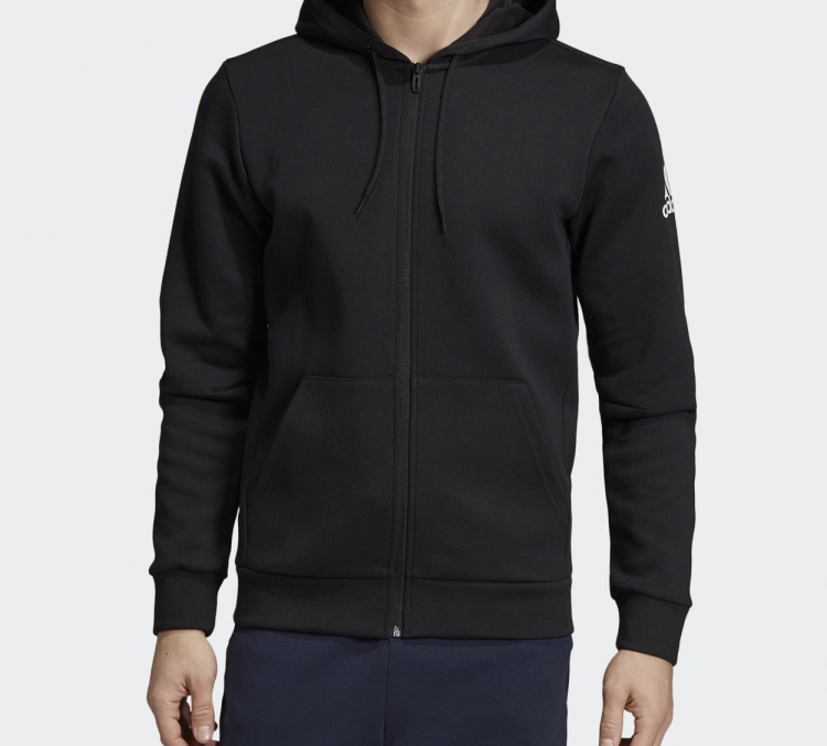 Мужская куртка adidas M Mh Plain Fz (черный) — фото 3