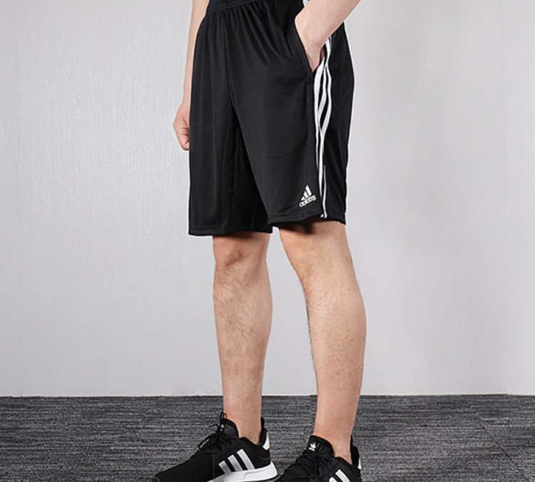 Мужские шорты adidas Striped Книт (черные) — фото 3