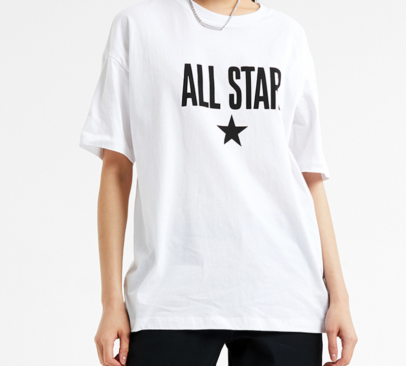 Женская футболка Converse All Star T (белая) — фото 4