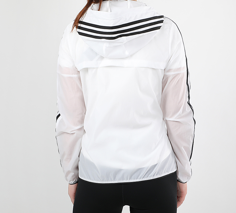 Женская куртка adidas Windbreaker 3S (белая) — фото 3