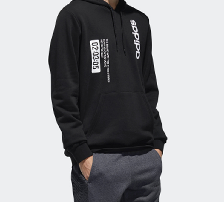 Мужское худи adidas neo M Fav Hoody (черное) — фото 4