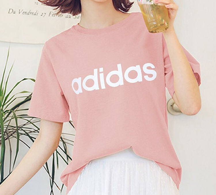 Женская футболка adidas neo (розовый) — фото 5