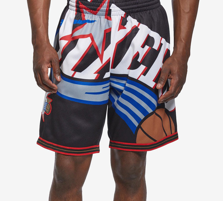 Mitchell Ness Basketball Shorts Men’s Black Moderate Straight Fit Pants