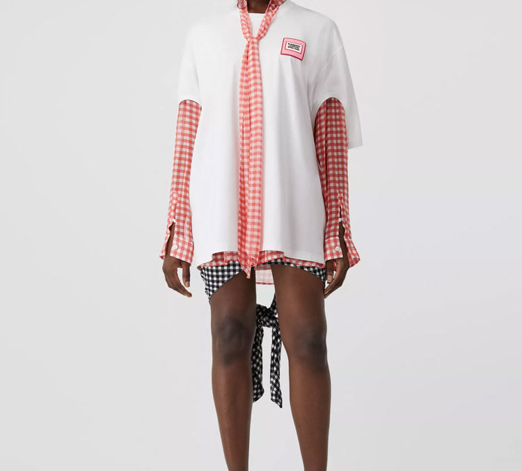 Женская футболка Burberry T (белая) — фото 3