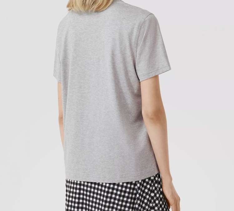 Женская футболка Burberry T (серая) — фото 3