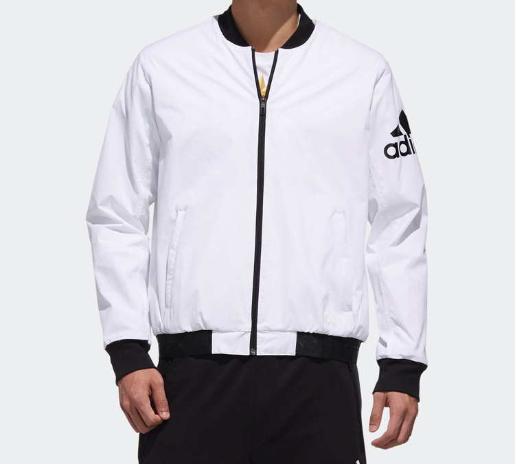 Мужская куртка adidas Logo (белая) — фото 3