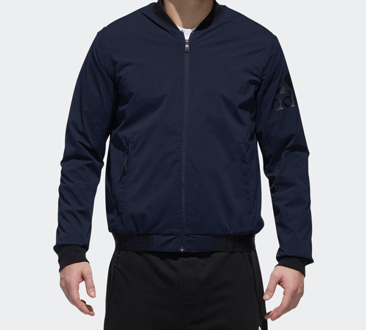 Мужская куртка adidas Bomber Jacket (синяя) — фото 3