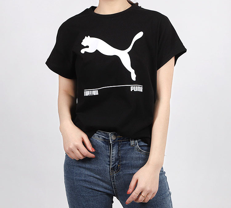 Женская футболка Puma LogoT (черная) — фото 4