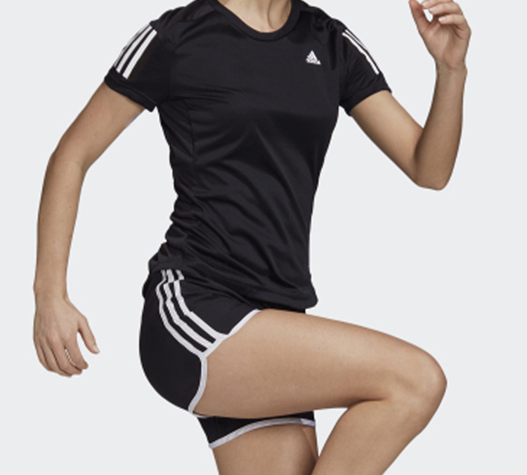 Женская футболка adidas Own The Run Tee (черный) — фото 6