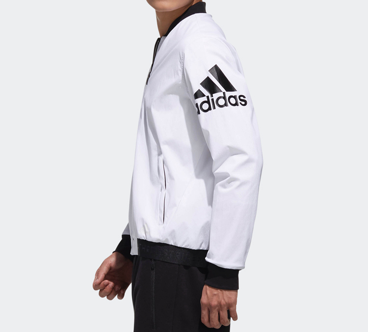 Мужская куртка adidas Logo (белая) — фото 4