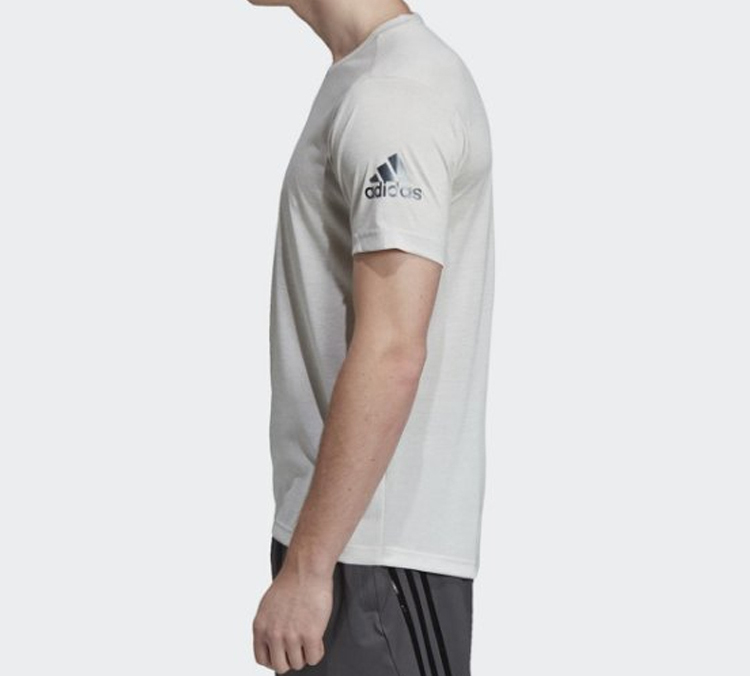 Мужская футболка adidas FreeLift (серо-белая) — фото 3