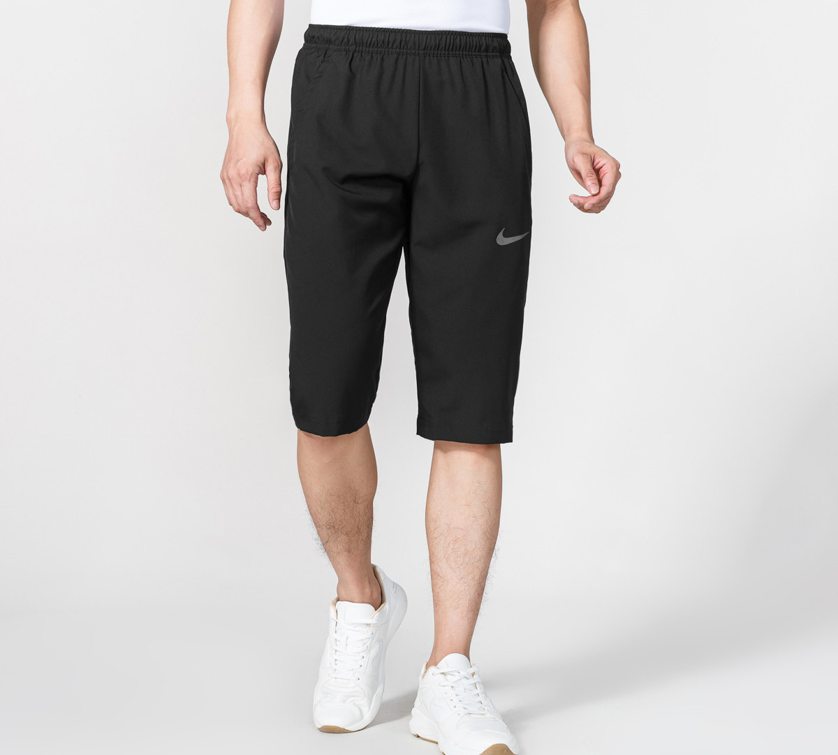 Мужские штаны Nike Dri-FIT TEAM WOVEN 3/4 2.0 (черные) — фото 6