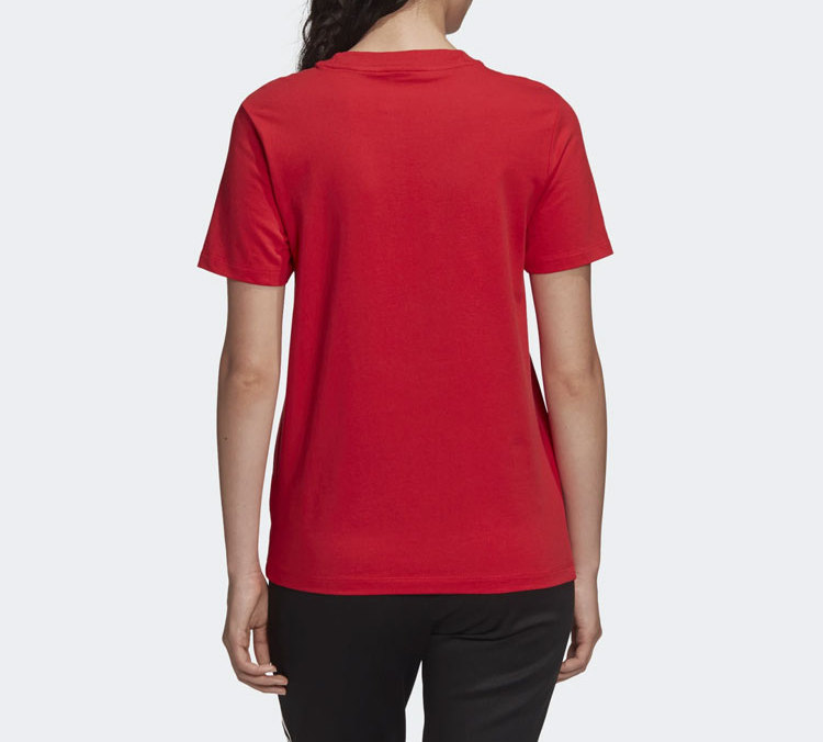 Женская футболка adidas originals TREFOIL TEE (красная) — фото 4