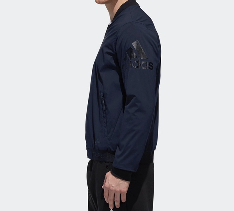 Мужская куртка adidas Bomber Jacket (синяя) — фото 4