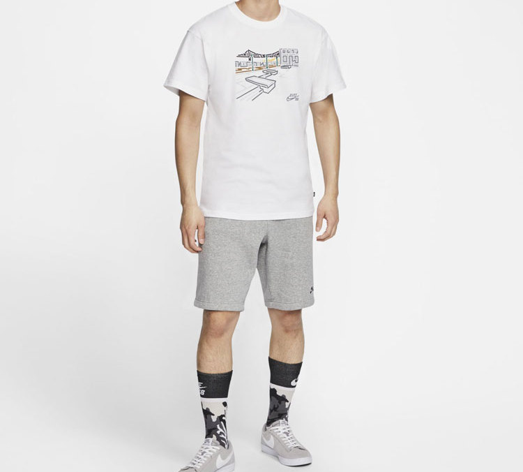 Мужская футболка Nike С граффити-принтом (белая) — фото 5