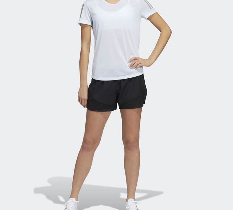 Женская футболка adidas OWN THE RUN TEE (небесно-голубая) — фото 6