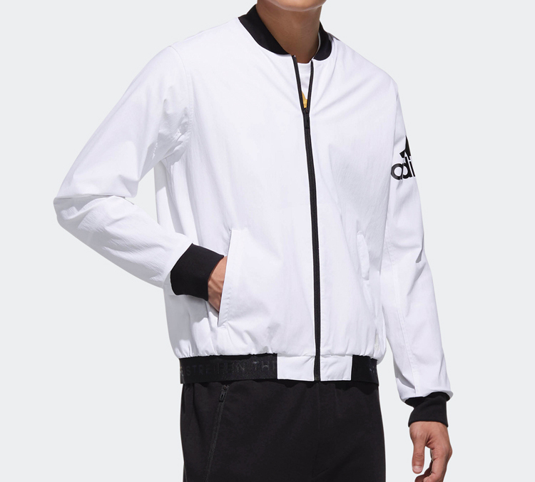 Мужская куртка adidas Logo (белая) — фото 6
