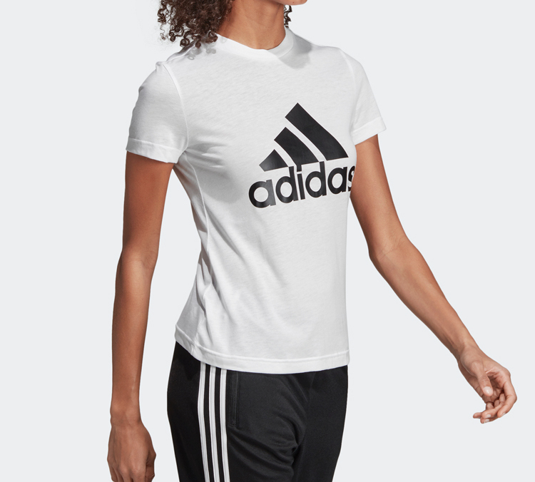 Женская футболка adidas logo (белая) — фото 6
