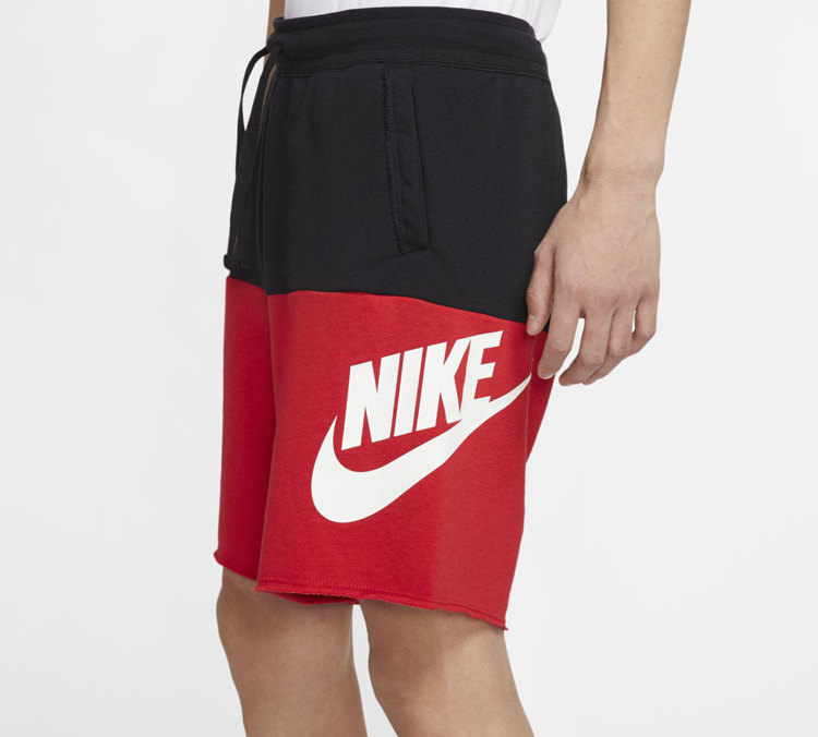 Мужские шорты Nike (черно-красные) — фото 7