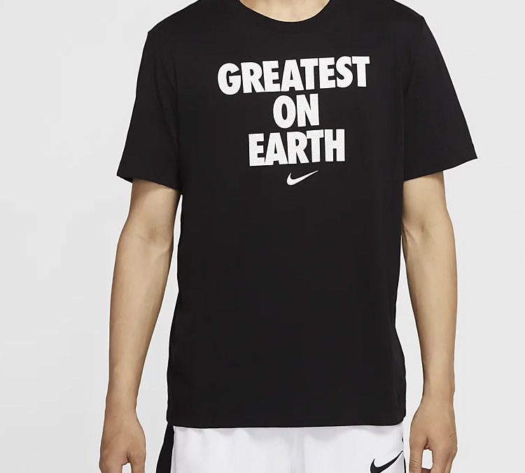 Мужская футболка Nike GREATEST ON EARTH (черная) — фото 3