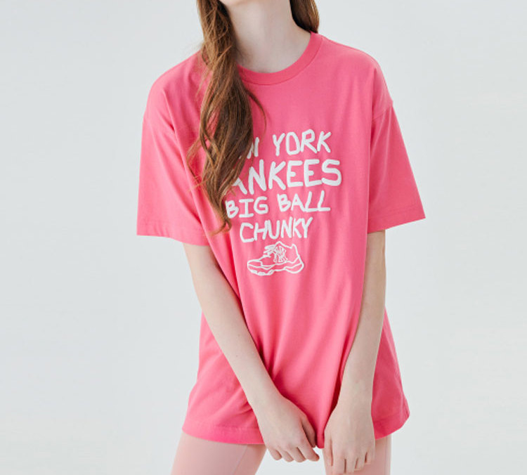 Футболка MLB Big Ball Chunky (розовая) — фото 3
