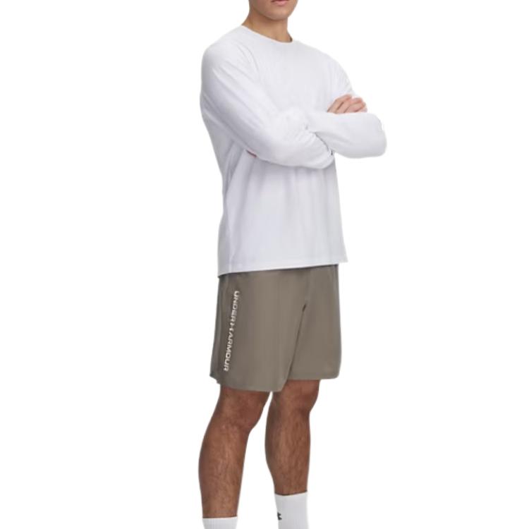 Under Armour TechWOVEN Wordmark Sports Shorts Men’s Taupe