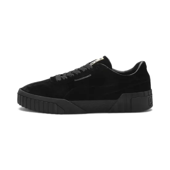 Puma Cali Series Skateboarding Shoes Women's Low-top Black/Gold
