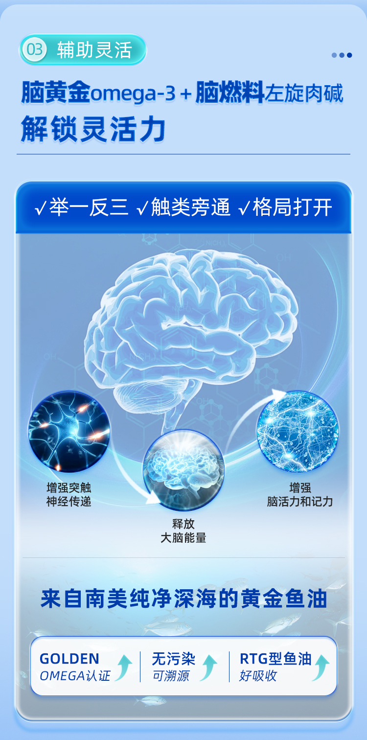 【香港直郵】 德國 奧適寶 魚油30包/盒 進口 30種腦黃金營養素 白領加班+青少年備考DHA大腦營養素 提升記憶力專注力