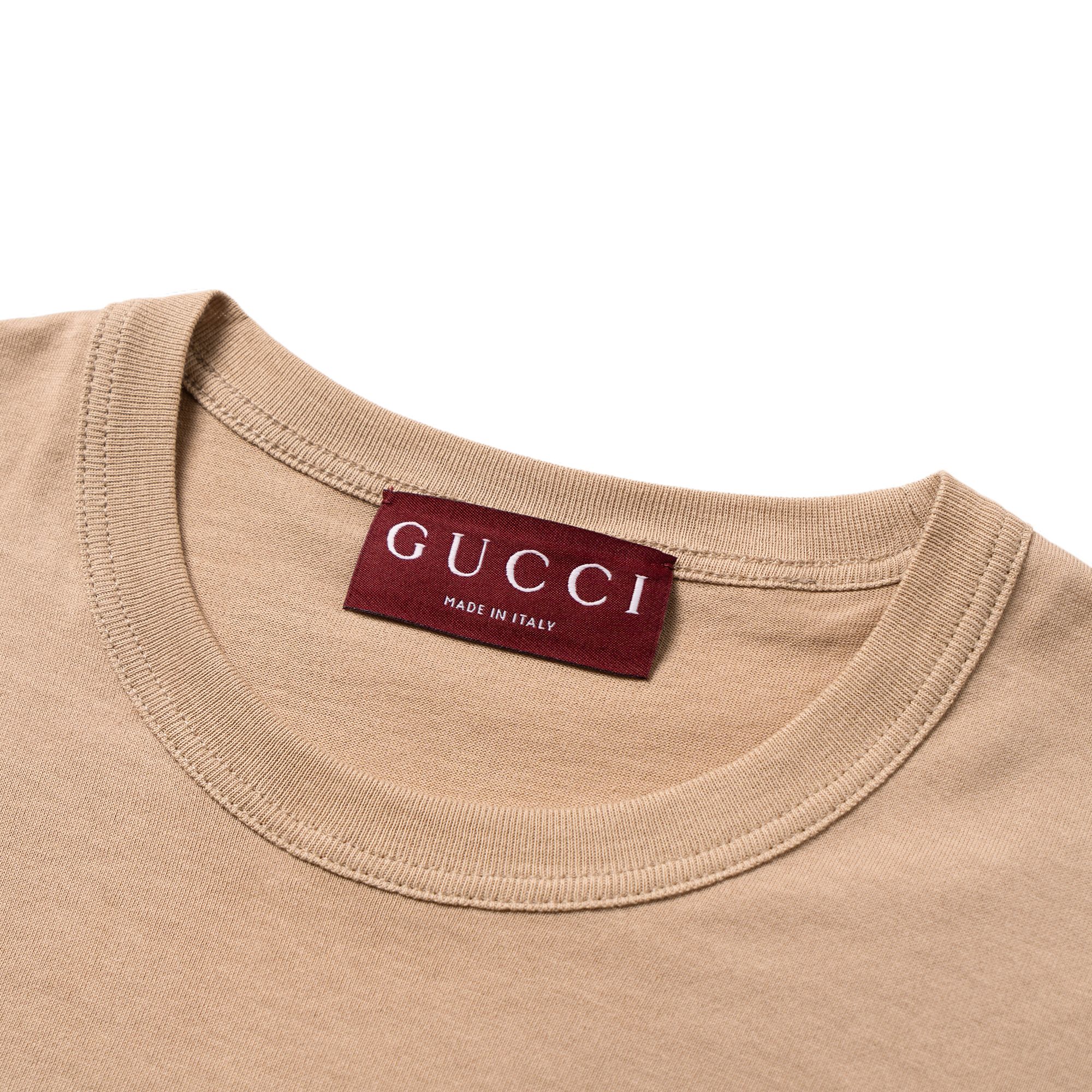 Женская футболка Gucci SS25 (коричневая) — фото 6