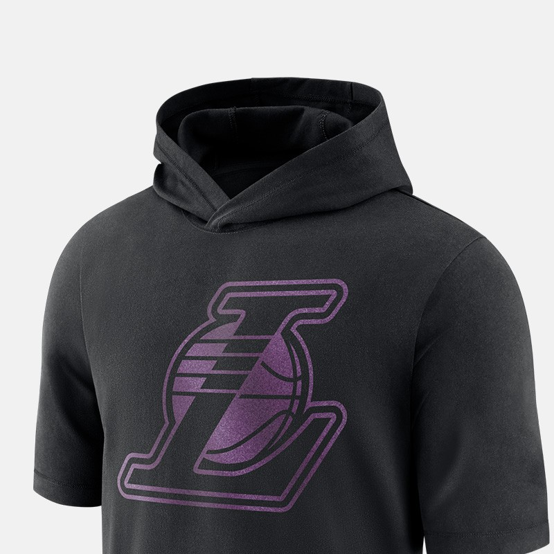 Мужская футболка Nike LAL M NK Tee Cts Hoody (черная) — фото 3