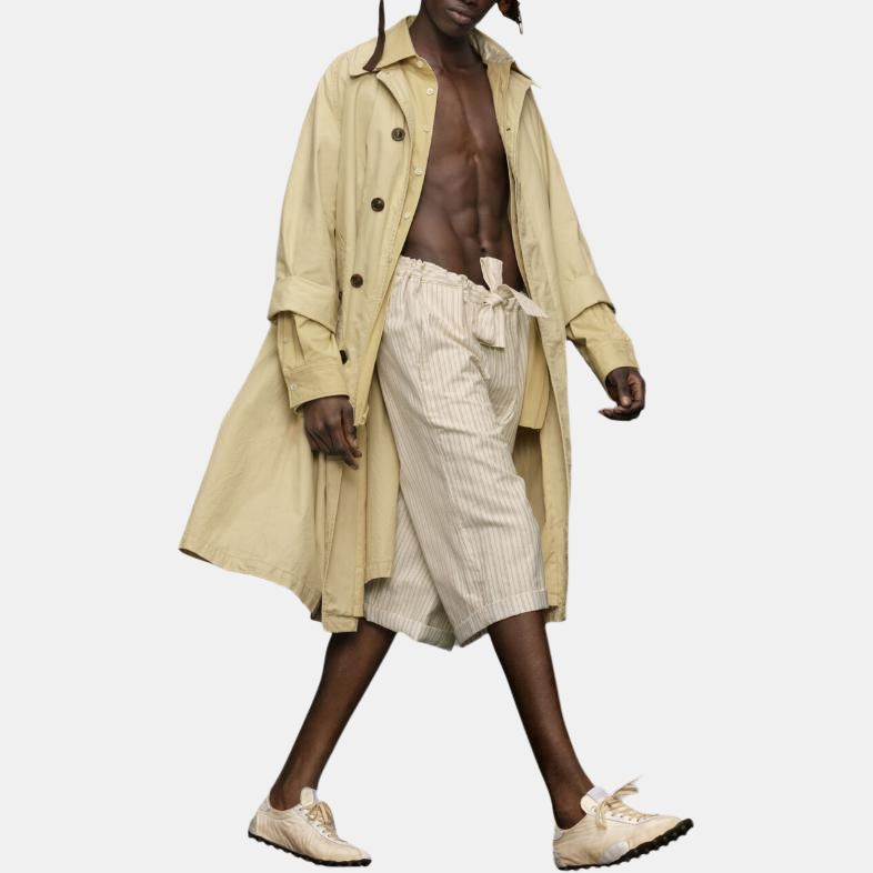 Мужской тренч Maison Margiela (бежевый) — фото 4
