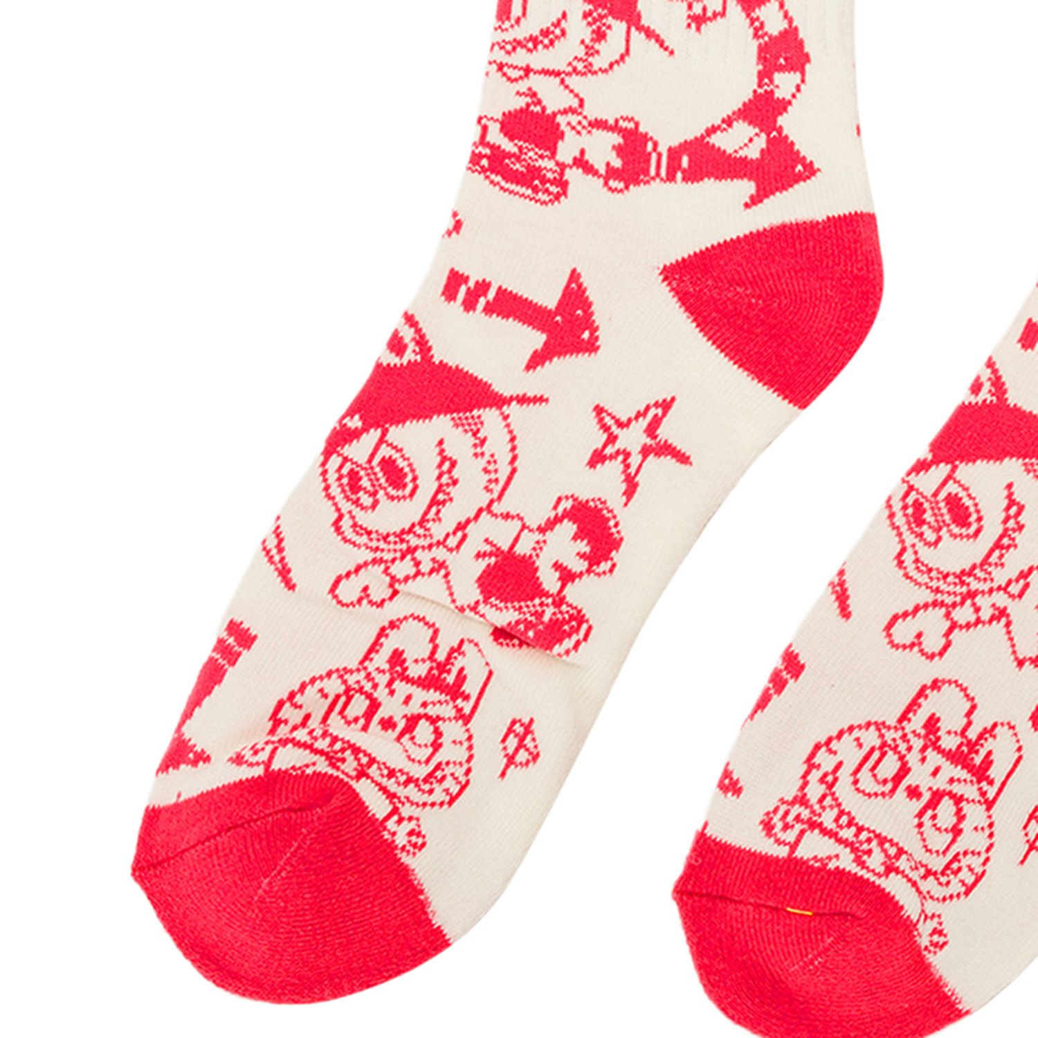 Vans x THE MONSTERS Crew Socks Men’s 1 Pack White Pink